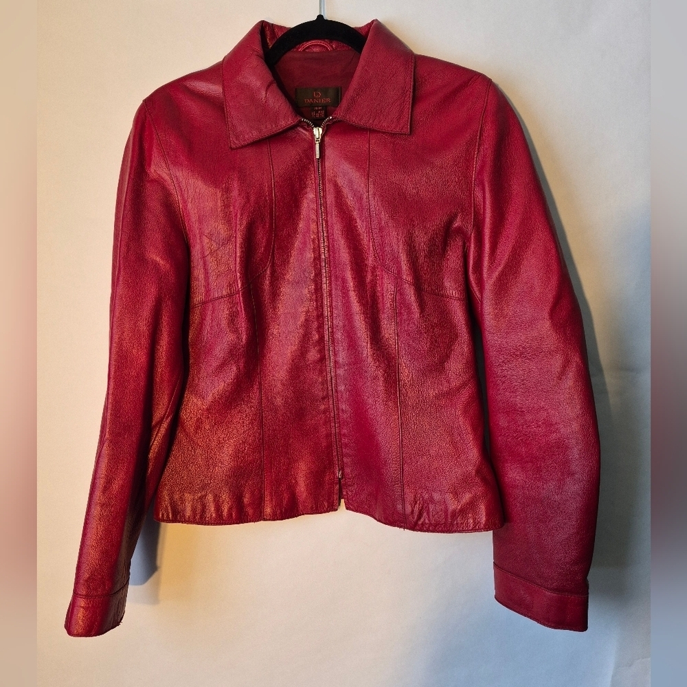 Danier Red Leather Medium Jacket